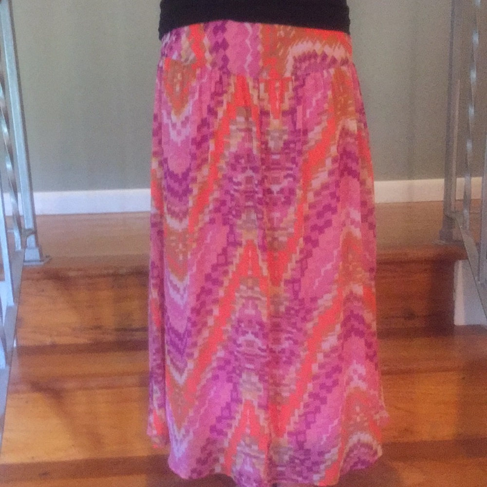 [metrostyle] Psychedelic Maxi Boho Hippie Skirt